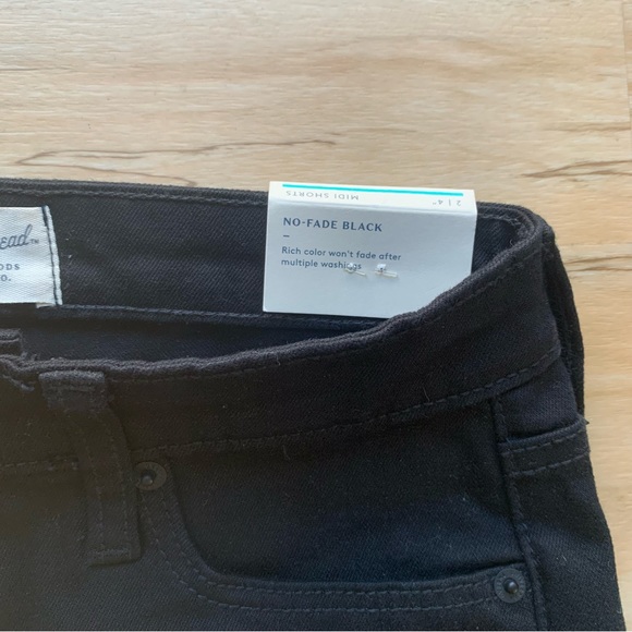 HIGH RISE MIDI SHORT Black Size 2 26 waist/4’’inseam - Picture 4 of 8